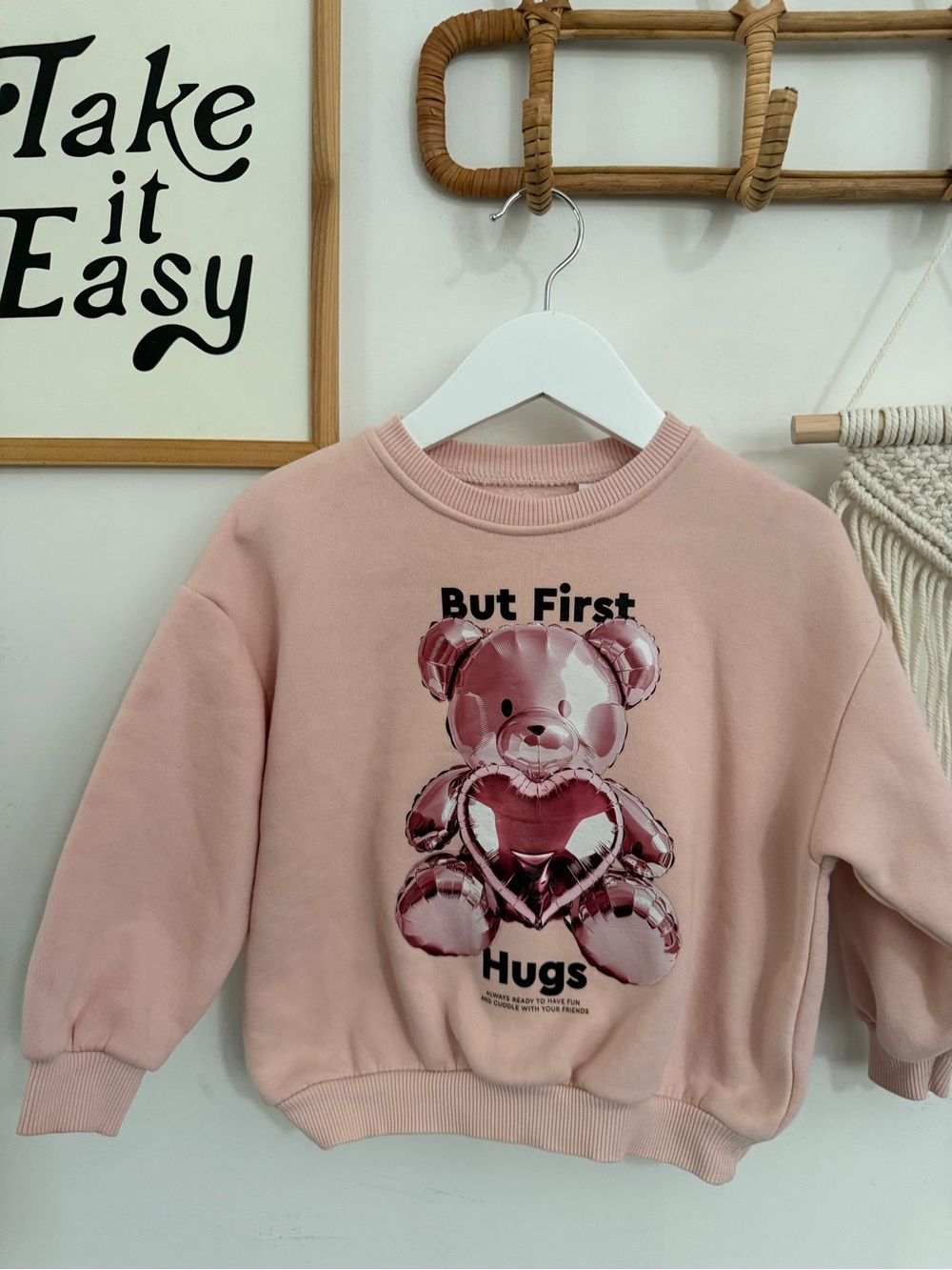 Zara - girl’s 3y - Mylar bear balloon sweater